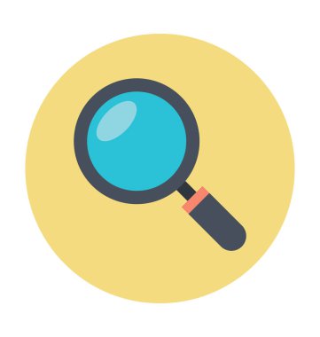 Büyüteç'i renkli vektör simgesi