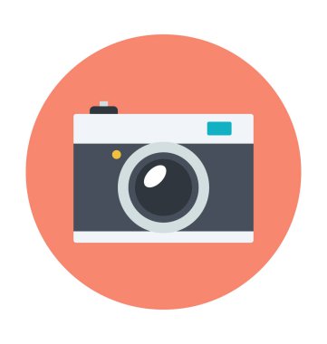 Kamera renkli vektör simgesi