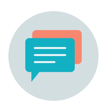 Konuşma kabarcıklar renkli vektör simgesi