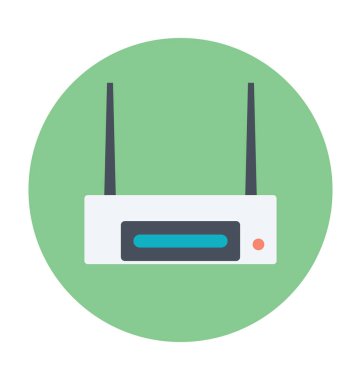 Internet Modem renkli vektör simgesi
