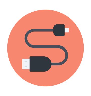 USB Tak renkli vektör simgesi