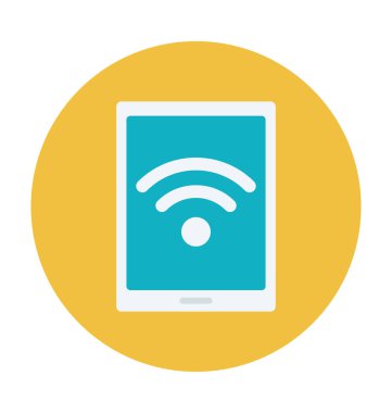 WiFi bağlantı renkli vektör simgesi