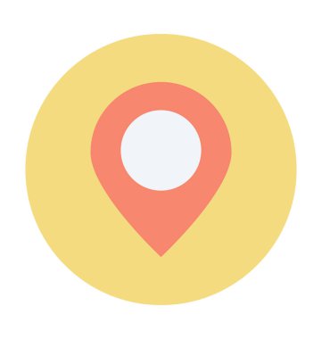 harita pin renk vektör simgesi