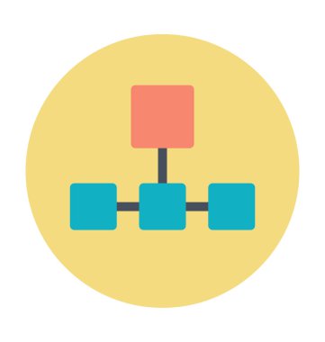 hiyerarşi renkli vektör simgesi