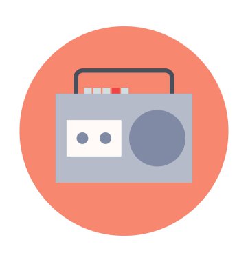 Boombox renkli vektör simgesi