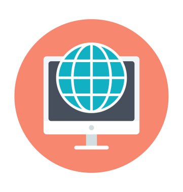 Internet bağlantısı renkli vektör simgesi