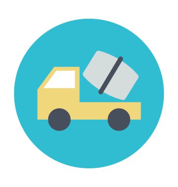 Beton adamcağız renkli vektör simgesi 