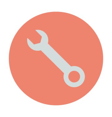 İngiliz anahtarı renkli vektör simgesi