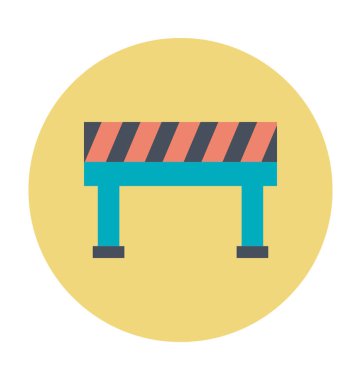 Bariyer renkli vektör simgesi 