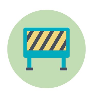 Bariyer renkli vektör simgesi 