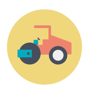 Yol silindiri renkli vektör simgesi 