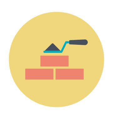 Tuğla renkli vektör simgesi