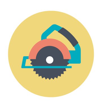 Daire testere renkli vektör simgesi 