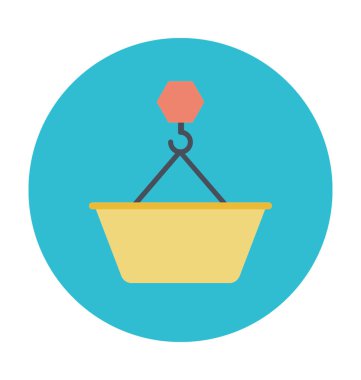 Kanca renkli vektör simge kaldırma 