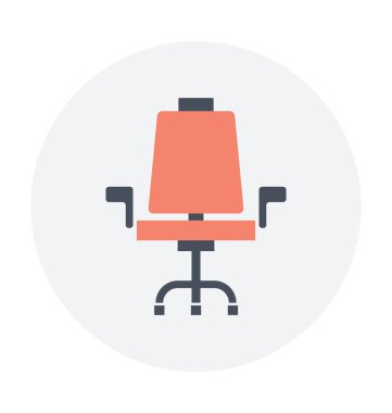 Örgü sandalye renkli vektör simgesi