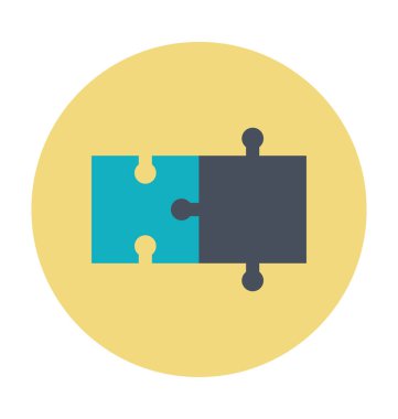 Jigsaw renkli vektör simgesi