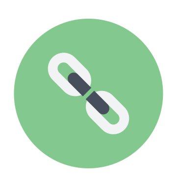 Bağlantı renkli vektör simgesi