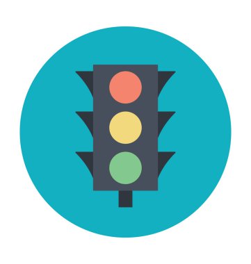 Trafik ışıkları renkli vektör simgesi