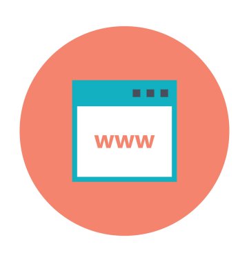 Www renkli vektör simgesi