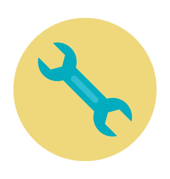 Wrench Colored Vector Icon — Stock Vector