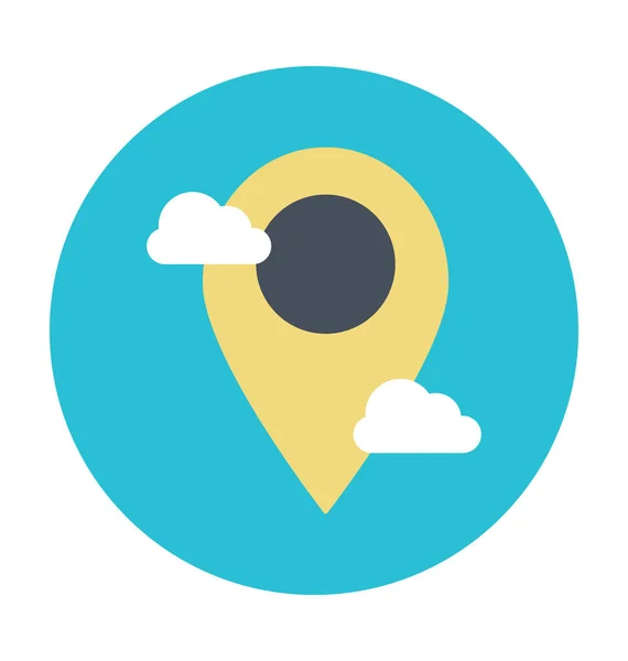 Mapa Pin Icono Vector Color — Vector de stock