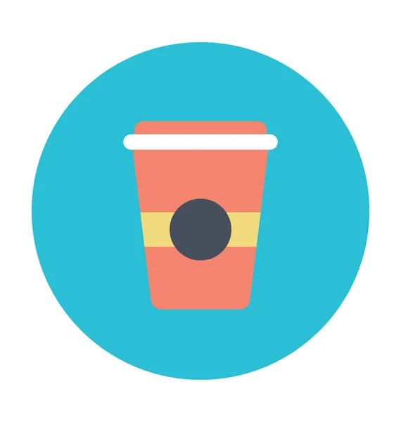 Studená Káva Barevné Vektorové Ikony — Stockový vektor