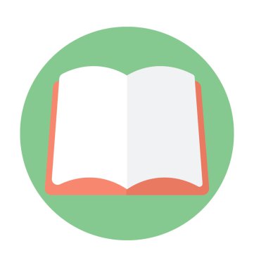 Açık kitap renkli vektör simgesi