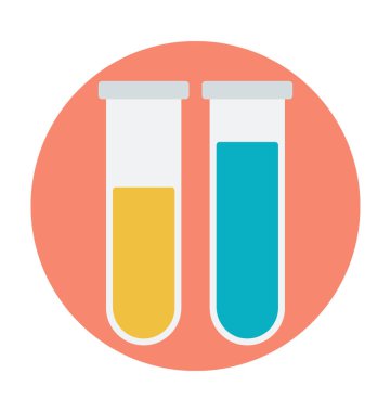 Test tüpü renkli vektör simgesi