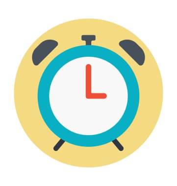 Çalar saat renkli vektör simgesi