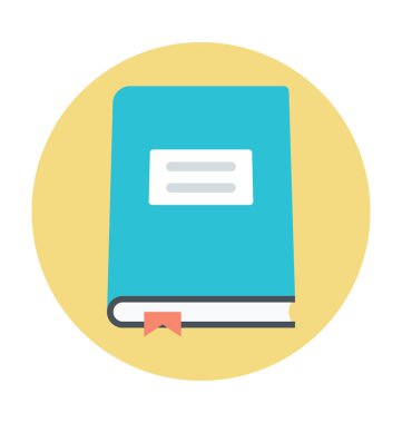 kitap renkli vektör simgesi