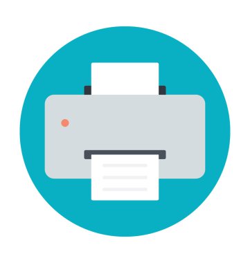 Yazıcı renkli vektör simgesi