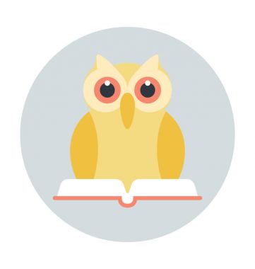 Baykuş renkli vektör simgesi