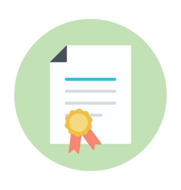 Derecesi renkli vektör simgesi