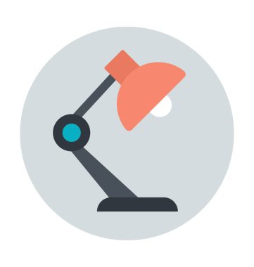 Masa lambası renkli vektör simgesi