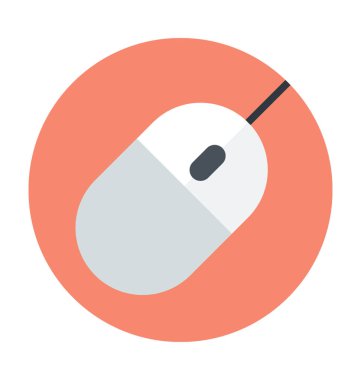 Bilgisayar fare renkli vektör simgesi