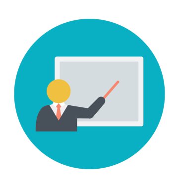 Öğretmen renkli vektör simgesi