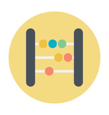 Abaküs renkli vektör simgesi