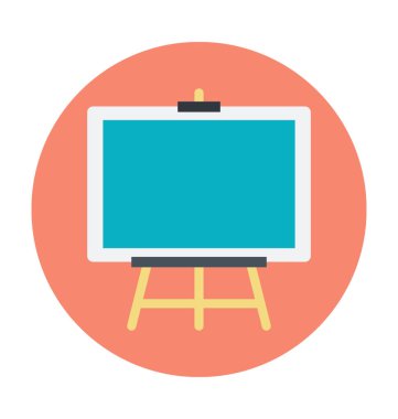 Beyaz tahta renkli vektör simgesi