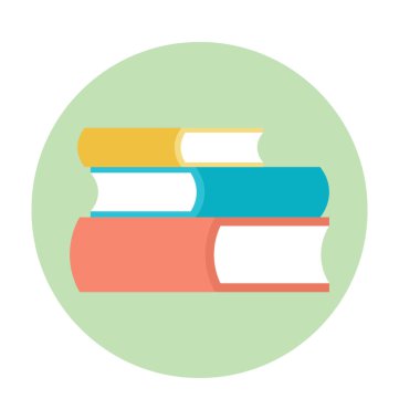 kitap renkli vektör simgesi