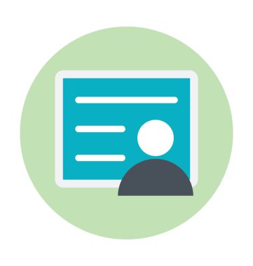 Öğretmen renkli vektör simgesi