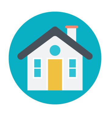 ev renkli vektör simgesi