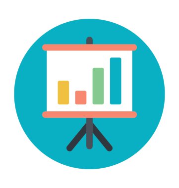Grafik sunum renkli vektör simgesi