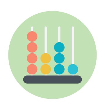 Abaküs renkli vektör simgesi