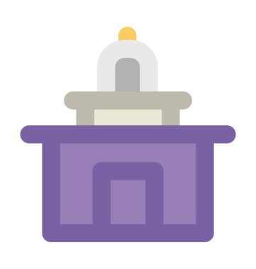 Müze kalın vektör simgesi