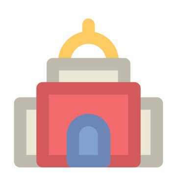 Cami kalın vektör simgesi