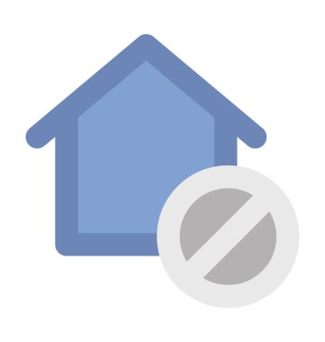 Evde kalın vektör simgesi