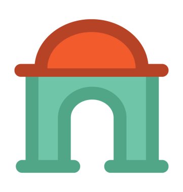 Cami kalın vektör simgesi