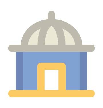 Cami kalın vektör simgesi