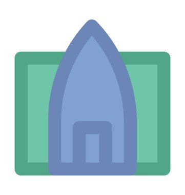 Tapınak kalın vektör simgesi