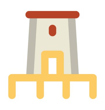 Tuğla kule kalın vektör simgesi